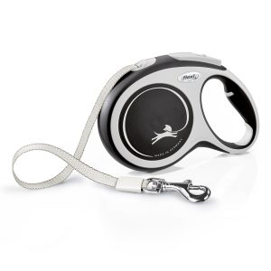 flexi New Comfort nauhatalutin L musta, 8 m