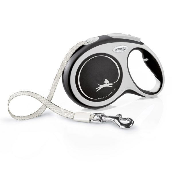 flexi New Comfort nauhatalutin L musta, 8 m