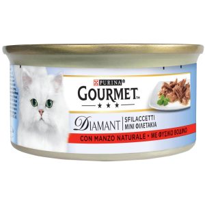 48x85g Luonnon naudanlihaa Gourmet Diamant märkä kissoille