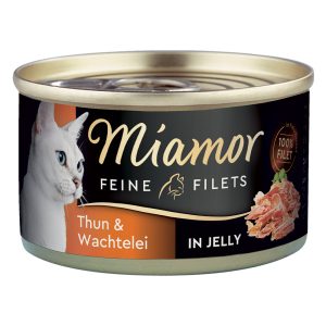 100g Fine Filets tonnikala & viiriäisenmuna hyytelössä Miamor kissanruoka