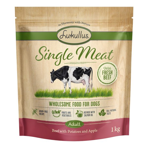 1kg Lukullus Classic Single Meat nauta koiran kuivaruoka