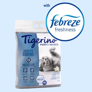 12kg Performance Zeolite Control Febreze jasmiininkukka Tigerino kissanhiekka