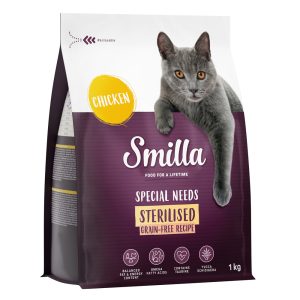 1kg Grain Free Sterilised kana Smilla kissan kuivaruoka