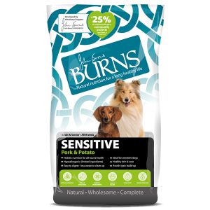 2x zooPisteitä: Burns -kuivaruoat koirille! - 12 kg Sensitive+ Pork & Potato
