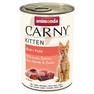 12x400g Kitten nauta & kalkkuna Animonda Carny -kissanruoka
