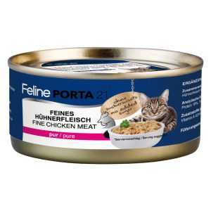 48x156g Feline Porta 21 -säästöpakkaus lajitelma: tonnikala & naudanliha + tonnikala & merilevä