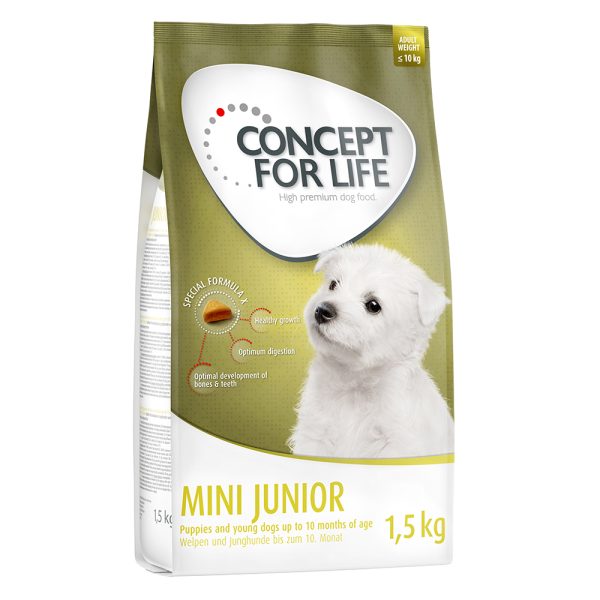4x1,5kg Junior Mini Concept for Life koiranruoka kuiva