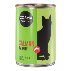 6x400g Original hyytelössä lohi Cosma kissan märkäruoka