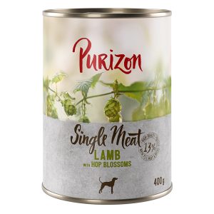 6x400g Single Meat lammasta ja humalankukkia Purizon koiralle