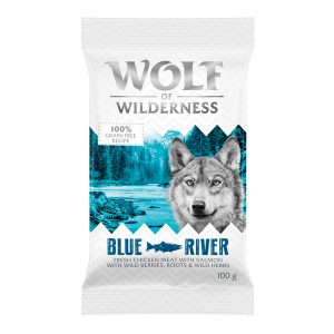 100g Blue River lohi viljaton Wolf of Wilderness koiran kuivaruoka