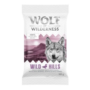 100g Wild Hills ankka viljaton Wolf of Wilderness koiran kuivaruoka