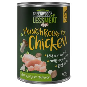 6x400g Less Meat Mushrooms putkivinokas kana Greenwoods