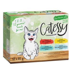 12x85g Delikatess paloja ja kasviksia kastikkeessa lajitelma Catessy