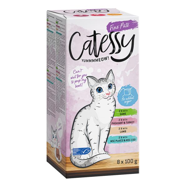 32 x 100g Fine Paté lajitelma II Catessy rasiat kissanruoka