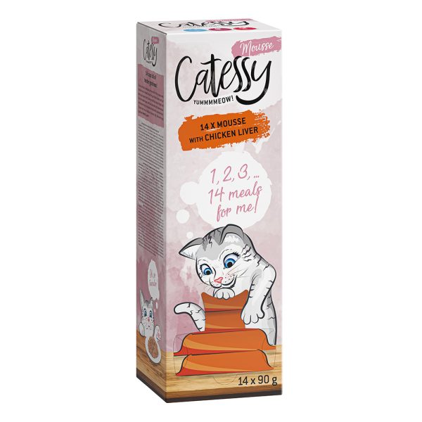 Catessy Mousse -rasiat 14 x 90 g - kananmaksa