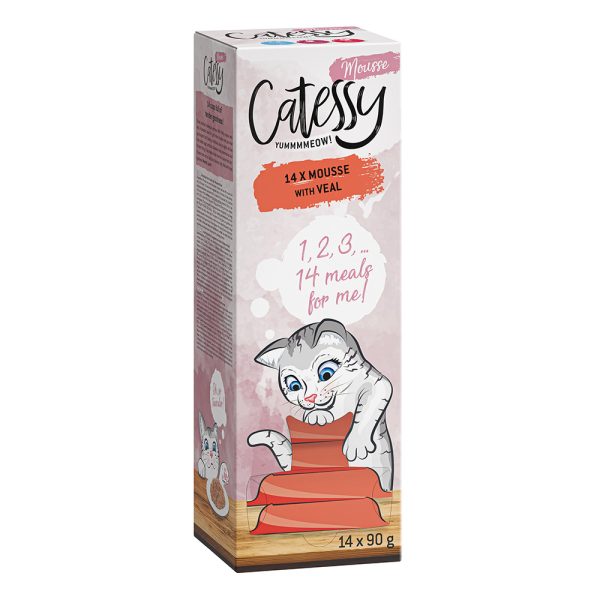 Catessy Mousse -rasiat 14 x 90 g - vasikka