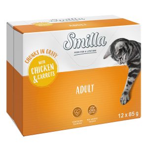 12x85g Adult palat ja kasvikset kana ja porkkana Smilla märkäruoka