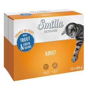 12x85g Adult palat ja kasvikset taimen ja vihreät pavut Smilla
