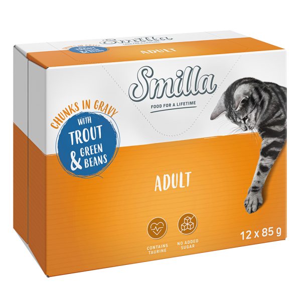 12x85g Adult palat ja kasvikset taimen ja vihreät pavut Smilla