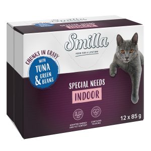 12x85g Indoor palat ja kasvikset tonnikala ja vihreät pavut Smilla