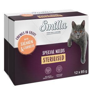 12x85g Sterilised palat ja kasvikset lohi ja porkkana Smilla kissalle
