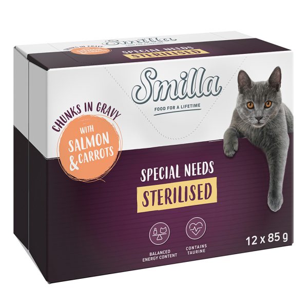 12x85g Sterilised palat ja kasvikset lohi ja porkkana Smilla kissalle