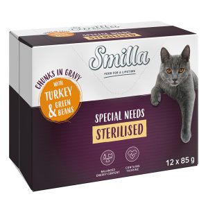 12x85g Sterilised palat ja kasvikset kalkkuna ja vihreät pavut Smilla