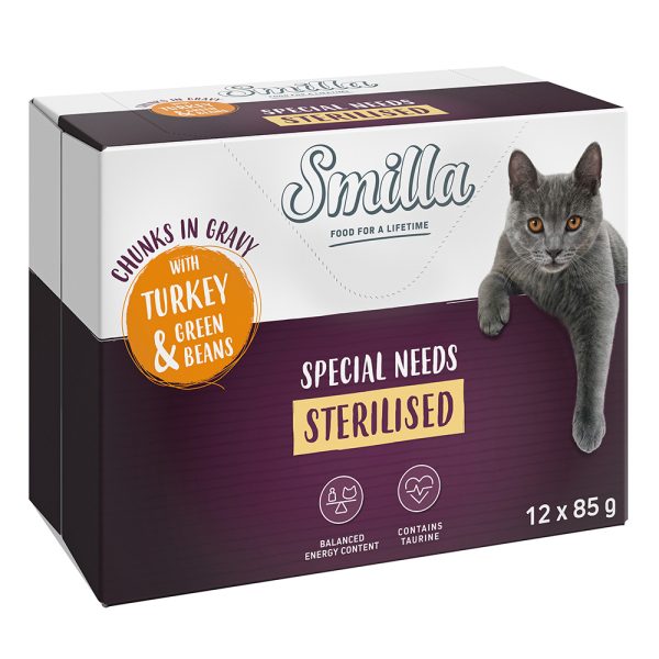 12x85g Sterilised palat ja kasvikset kalkkuna ja vihreät pavut Smilla