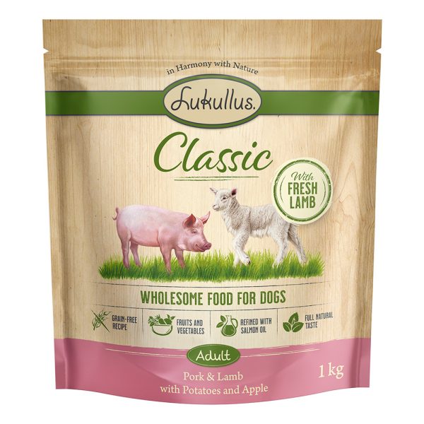 1kg Classic sianliha & karitsa viljaton Lukullus koiran kuivaruoka