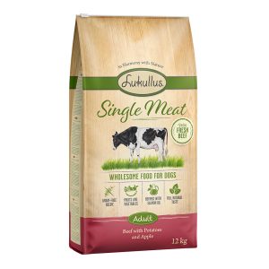 12kg Single Meat nauta viljaton Lukullus koiran kuivaruoka