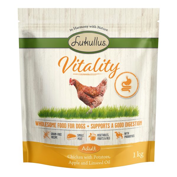 5x1kg Vitality ruoansulatuksen tukeminen kana viljaton Lukullus