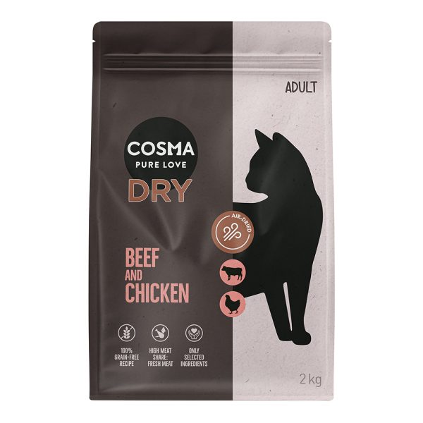 2x2kg nauta ja kana Cosma kissanruoka