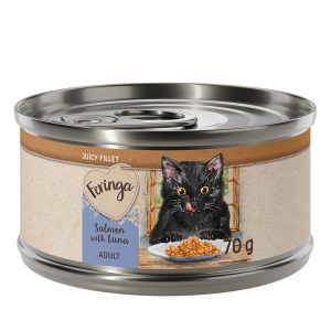 12x70g Juicy Fillet lohi & tonnikala Feringa kissan märkäruoka