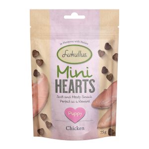 75g Puppy Mini Hearts kana Lukullus koiranherkut