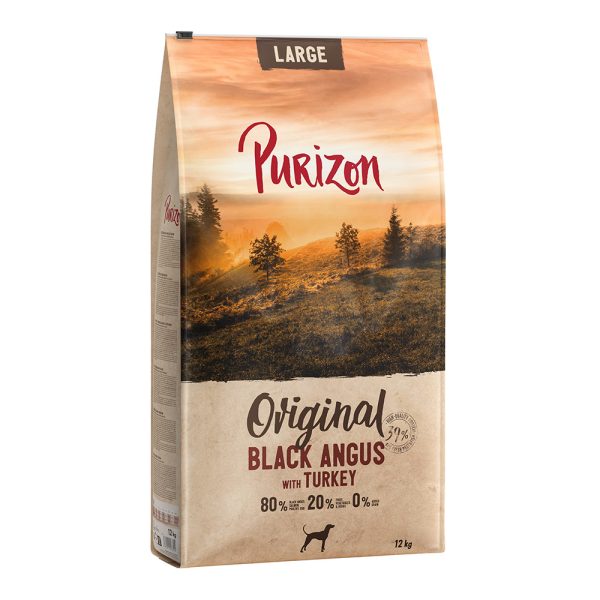 12 kg Purizon -kuivaruokaa erikoishintaan! - Large Adult  Black Angus & kalkkuna