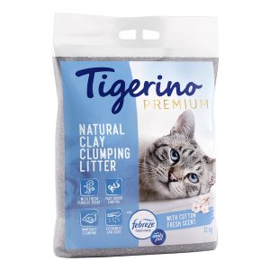 12kg Premium Febreze Fresh puuvilla Tigerino kissanhiekka