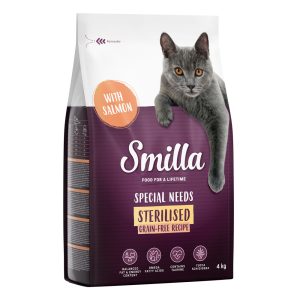 4kg Grain Free Sterilised lohi Smilla kissan kuivaruoka