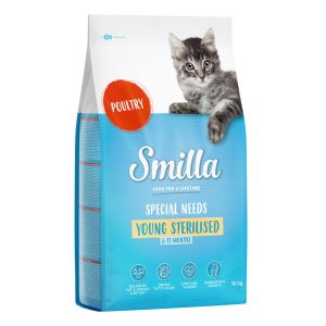 10kg Young Sterilised siipikarja Smilla kissan kuivaruoka