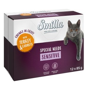12x85g Adult Sensitive Pouches kalkkuna & porkkana Smilla märkäruoka