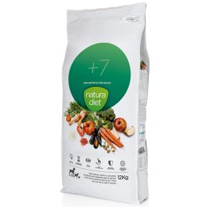 12kg Natura Diet Senior 7+ Kana -kuiviketta koirille