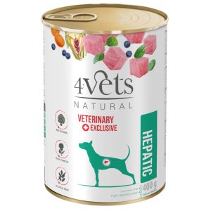 12x 400g 4Vets Natural Dog Hepatic koiranruoka märkä