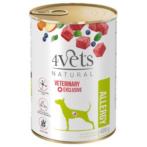 12 x 400 g Natural Allergy 4Vets koiran märkäruokaa