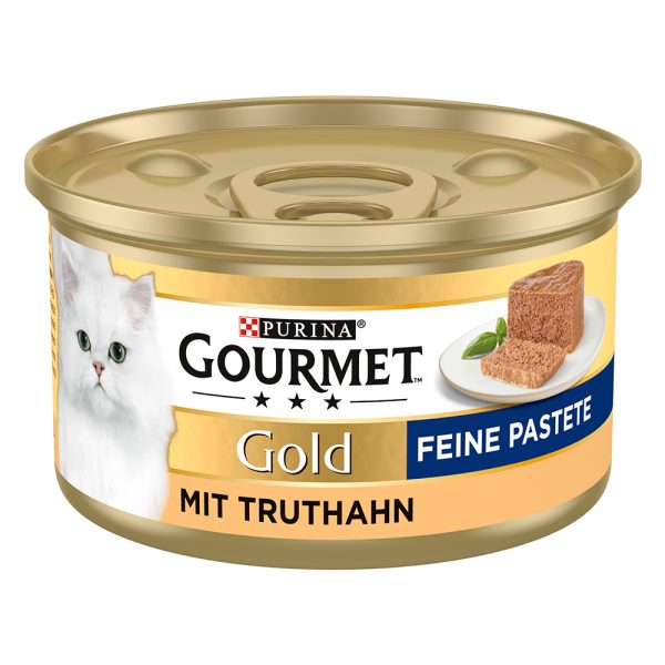 24x85g Gold Fine Pate kalkkuna & tonnikala Gourmet Kissanruoka