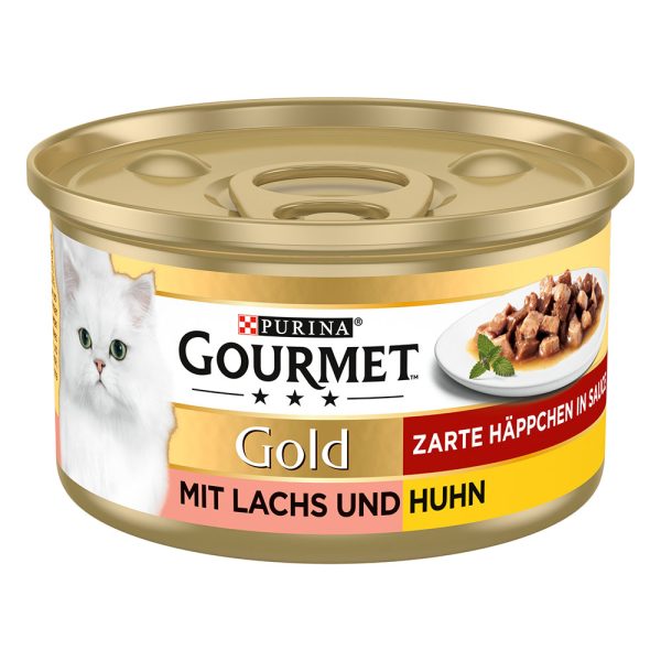 12x85g Gold Tender Chunks lohi & kana Gourmet Kissanruoka