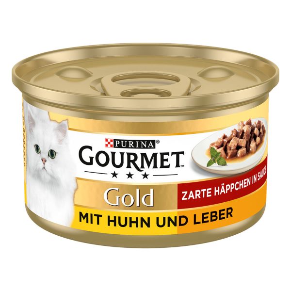 12x85g Gold Tender Chunks kana & maksa Gourmet Kissanruoka