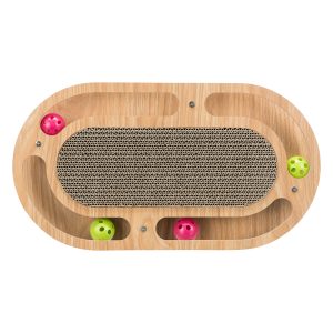 Trixie-raapimispahvi puukehyksellä, soikea, 46x25x4cm