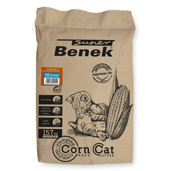 25 l Super Benek Corn Cat Sea Breeze kissanpentu Super Benek Corn Cat Sea Breeze kissanpentu