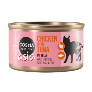 24x85g Asia hyytelössä kana & tonnikala Cosma kissan märkäruoka