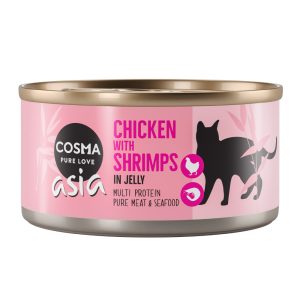 6x400g tonnikala & rapu hyytelössä Cosma Thai/Asia kissanruoka