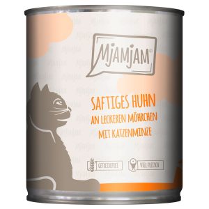 24x 800g mehukasta kanaa maukkaiden porkkanoiden kera MjAMjAM märkäruokaa kissoille